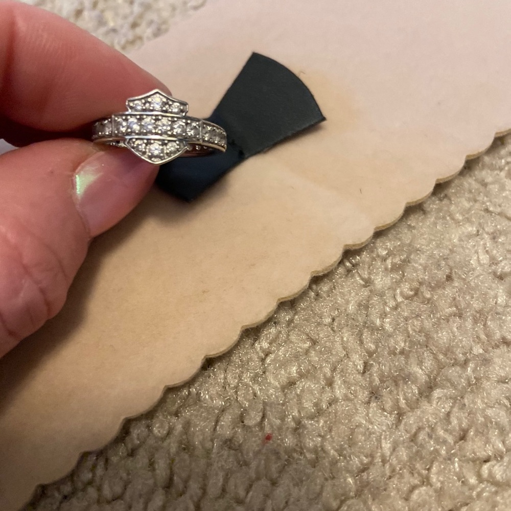 Sterling silver Harley Davidson ring